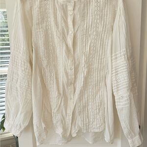 Chic Cream Lace Blouse